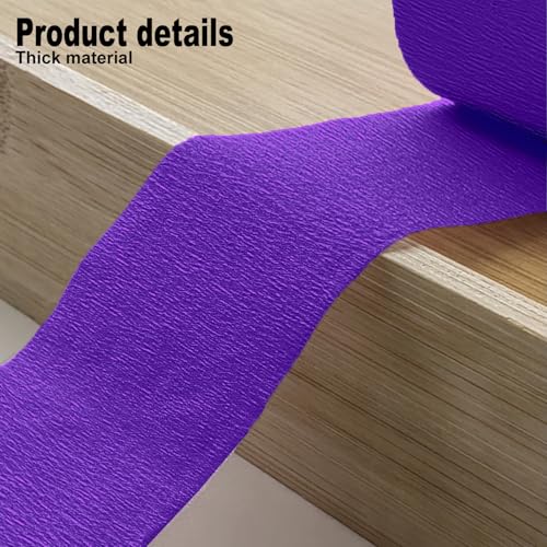 Image of 4 Crepe Paper Streamers Rolls, 328ft Pack of Purple and Gold Crepe Paper for Wedding Graduation Birthday Party Decorations (1.8 inch x 82 ft /Roll)