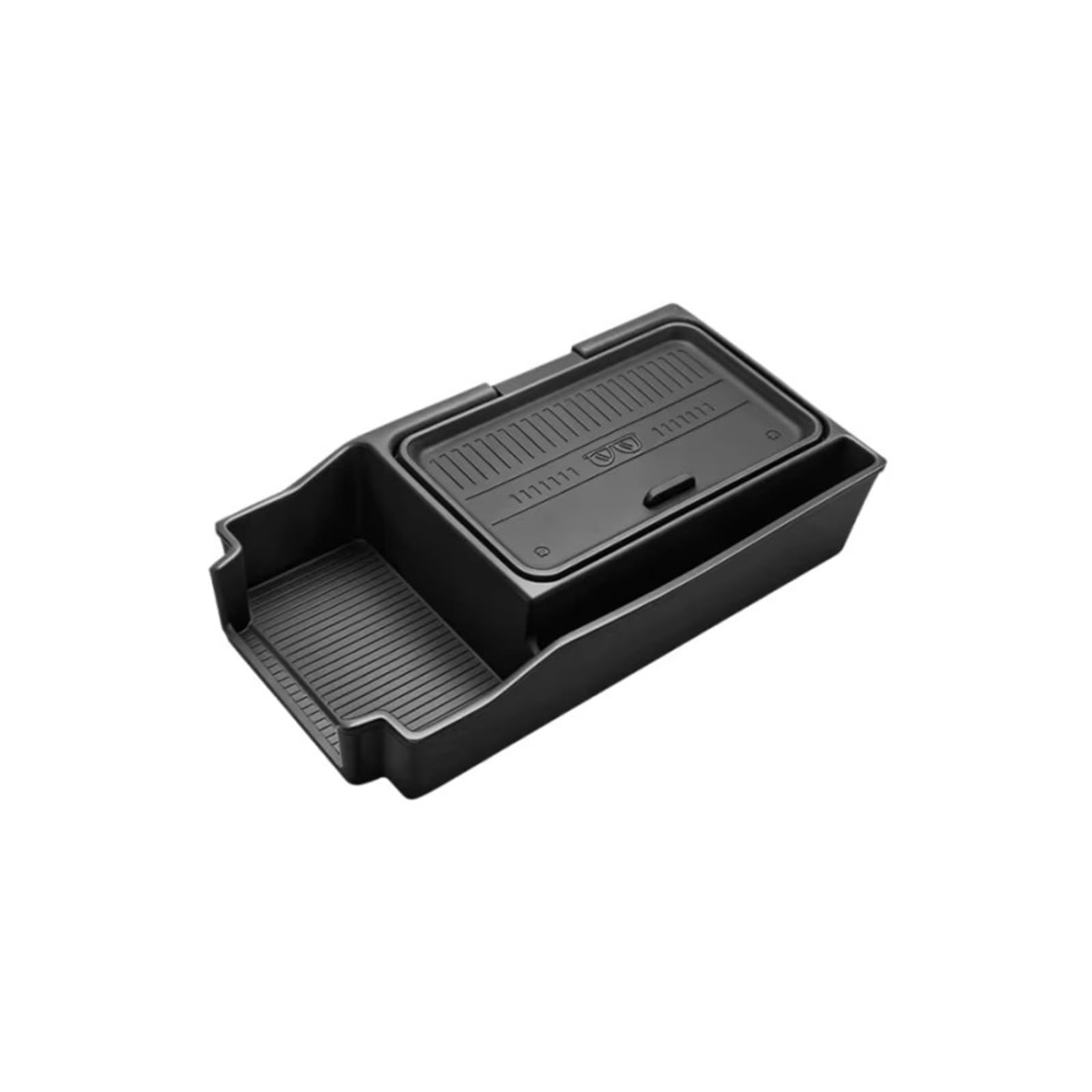 HNDZCYSMGS Boot Organiser Compatible With Toyota For RAV4 2026 Armrest Organizer Tray Silicone Dual-Layer Center Console Storage Box Insert With Hidden Box