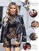 Avidlove Women's Lace Floral Elegant Cocktail Dress Mock Neck Sexy See Through Lingerie Mini Babydoll Dress for Party Bodycon Dresses Black XXL