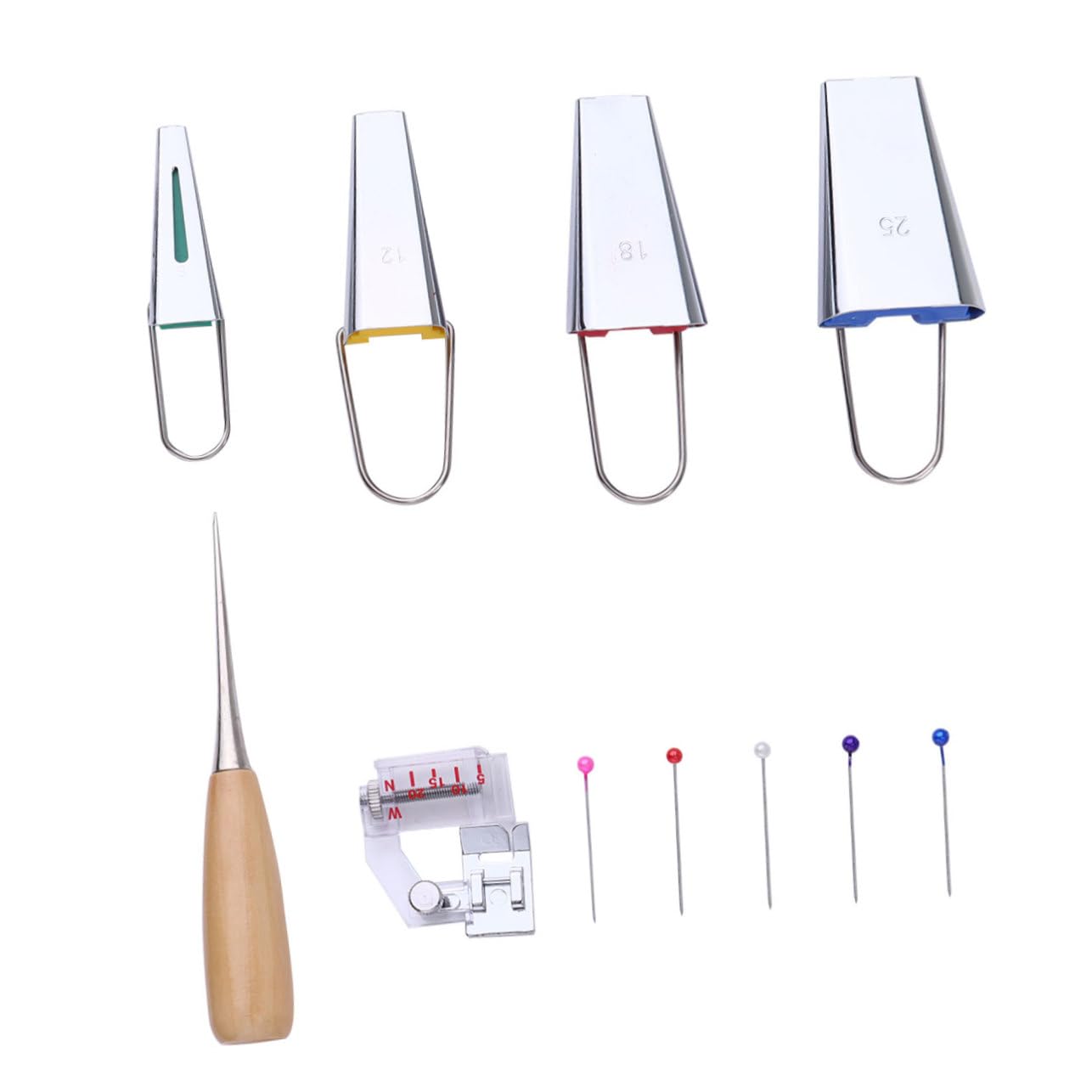 VILLCASE Binding Tape Maker Bias Tape Maker Set 4pcs Tools for Custom Borders Trims in