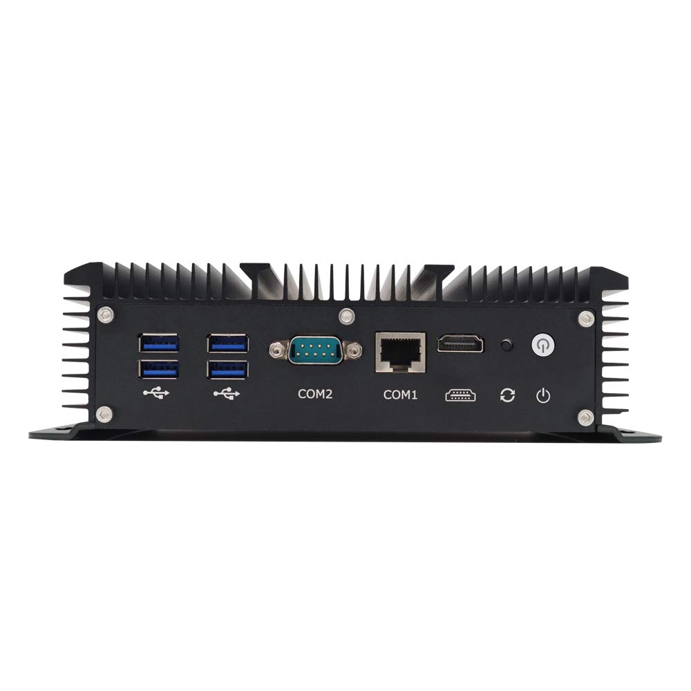 New Celeron 3865U Industrial Firewall PC Fanless PC Nano Box(4G 128G) with Multi LAN 6 Nic AES for Network Security Application,HDMI USB3.0 COM,Pfsense LEDE ESXI Openwrt