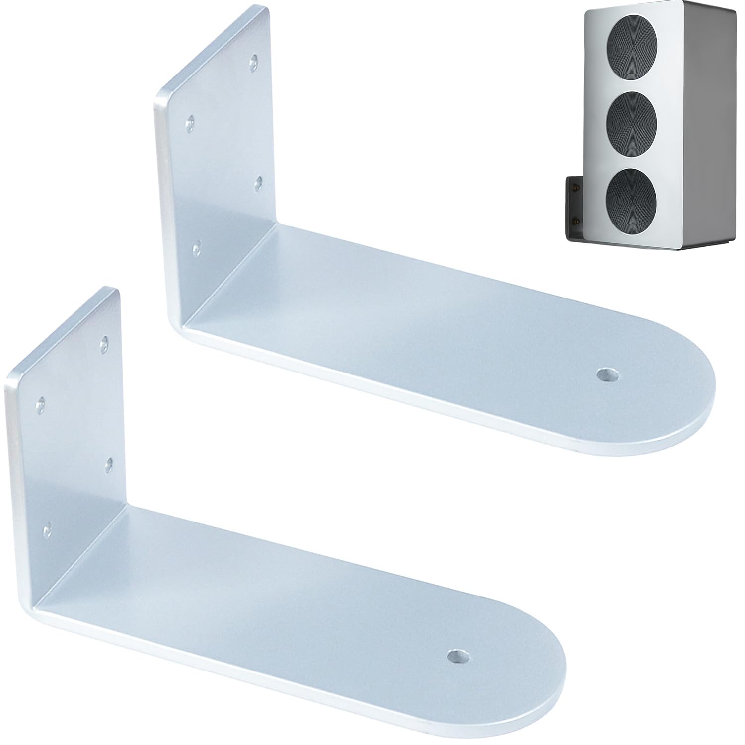 Supporto da parete compatibile con Xiaomi Sound 2 Max, supporto in metallo, accessori (nero), 2 pezzi