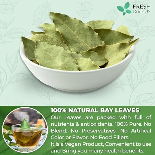 Image of FreshDrinkUS, Premium 18oz Dried Bay Leaves, 100% Natural & Pure from Bay Leaf, Bay Leaves Spice, Wildcrafted, Fresh Harvested, Bay Leaves For Cooking, Sugar-Free, Gluten Free, Caffeine Free, Vegan