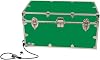 C&N Footlockers - Large Undergrad Storage Trunk wCable Lock - Made in the USA - Only STEEL Footlocker on Amazon - Durable Chest with Lid Stay - 32 x 18 x 16.5 Inches Kelly Green