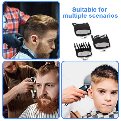 OUDQFCJ 3 Stück Haarschneidemaschine Aufsätze für Wahl,Haarschneider Führungskämme,Magic Clip Trimmer Rasierer,Bartschneider Aufsteckkamm-Set