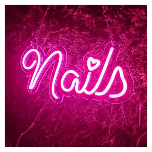 Néon pour ongles lampe enseigne lumineuse LED décoration intérieure murale salon de beauté