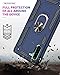 for Samsung Galaxy Note 10 Case, Note10 Case with HD Screen Protectors, Military-Grade Metal Ring Holder Kickstand 15ft Drop Tested Shockproof Cover Case for Samsung Note 10 (2019) Blue