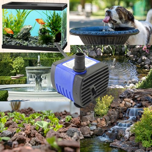 Image of Conquerall CHA-220 240L /H 60GPH AC 110V Submersible Pump 3W Mini Ultra Quiet Water Pump 1.64ft High Lift for Fish Tanks, Small Ponds, Fountains, Water Features, Statues, Hydroponics and Pet Fountains