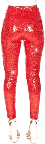 Miniatura 2 de Tipsy Elves - Leggings de lentejuelas brillantes para mujer para trajes de vacaciones y más allá