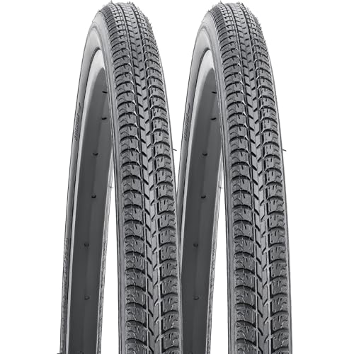 YUNSCM 2-PCS 24x1 3/8 (37-540) Road Bike Tires Compatible Wheelchair Tires 24 x 1 3-8 24 x 1 3/8 Bike Bicycle Tires (Y-768)