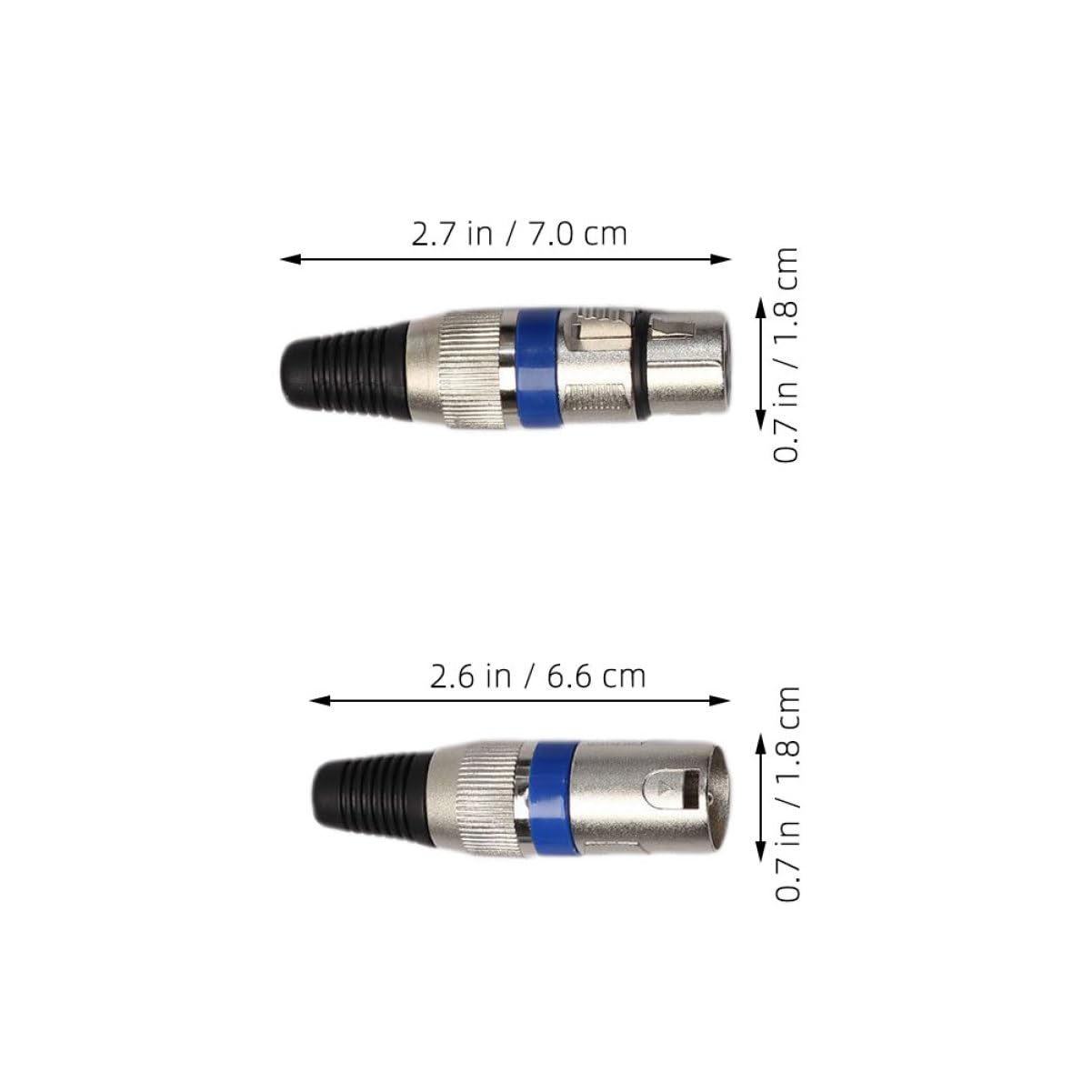 10 Stück XLR Audioadapter 3-polig aus Zinklegierung und PVC