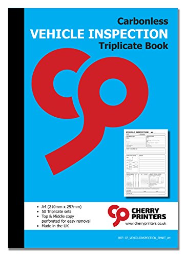 Libro triplicado para inspección de vehículos A4 adiós a papeles perdidos en el taller