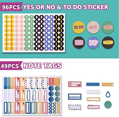 FANDAMEI A6 Zipper Cash Envelopes with Budget Sheets Set, 8 pcs Money Saving Wallet & 12 pcs Expense Sheets, and Blank Label, Month Tabs, Flag Label, Word Label TO DO Sticker for Travel Diary and Work