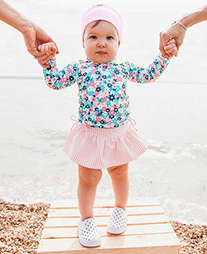 RuffleButts® Baby/Toddler Girls Swimwear Stretch Headband w/UPF 50+ Sun Protection3