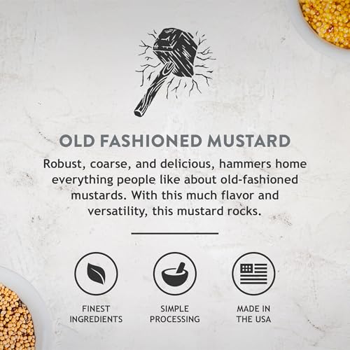 Image of Koops' Stone Ground Mustard - Old-Fashioned Mustard, Gluten-Free, Kosher, Non-GMO, Made in the USA, From Quality Seeds, Robust and Coarse Flavor, Pack of 12