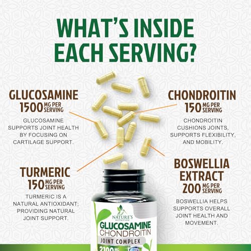 Nature's Nutrition Glucosamine Chondroitin MSM Supplement