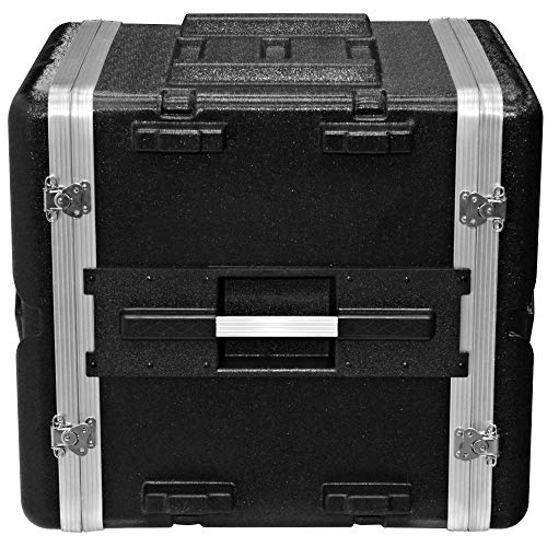 Seismic Audio - SALWR10D - Gabinete ligero ABS para Rack de 10 espacios - 10U PA DJ Race para amplificadores y efectos miniatura 4