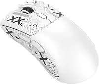 Mouse Gamer ATTACK SHARK R1 Sem Fio 18000 DPI Sensor PAW3311 RGB Recarregável – Alta Precisão e Design Ergonômico (Branco)