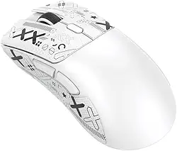 Mouse Gamer ATTACK SHARK R1 Sem Fio 18000 DPI Sensor PAW3311 RGB Recarregável – Alta Precisão e Design Ergonômico (Branco)