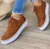 turnschuhe braun Obermaterial: Wildleder(Weiß ist Pu-Material); Fersenform: Flache Schuhe; Tragestil: Krawatte vorne; Beliebte Elemente: Nähgarn, Querriemen.
