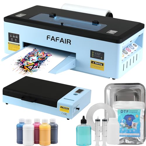 Image of FAFAIR R1390 DTF Printer, DTF Printer Machine with White Ink Mixing System & Auto Clean, High-Speed T-Shirt Printing Machine, Custom Printing and DIY Design for Apparel Shoes Hats (R1390+Oven)