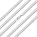 Produktbild ChainsHouse Silber Panzerkette für Herren Damen 5mm breit 46cm lang Panzerkette herrenkette mit Schmuckbox schönes Geschenk für jeden Alltag