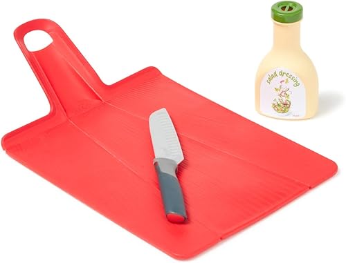 Vista 4 de Casdon Joseph Joseph Toys Chop2Pot - Juego de cocina súper seguro para niños con tabla de cortar plegable y comida de juego para picar - Para niños