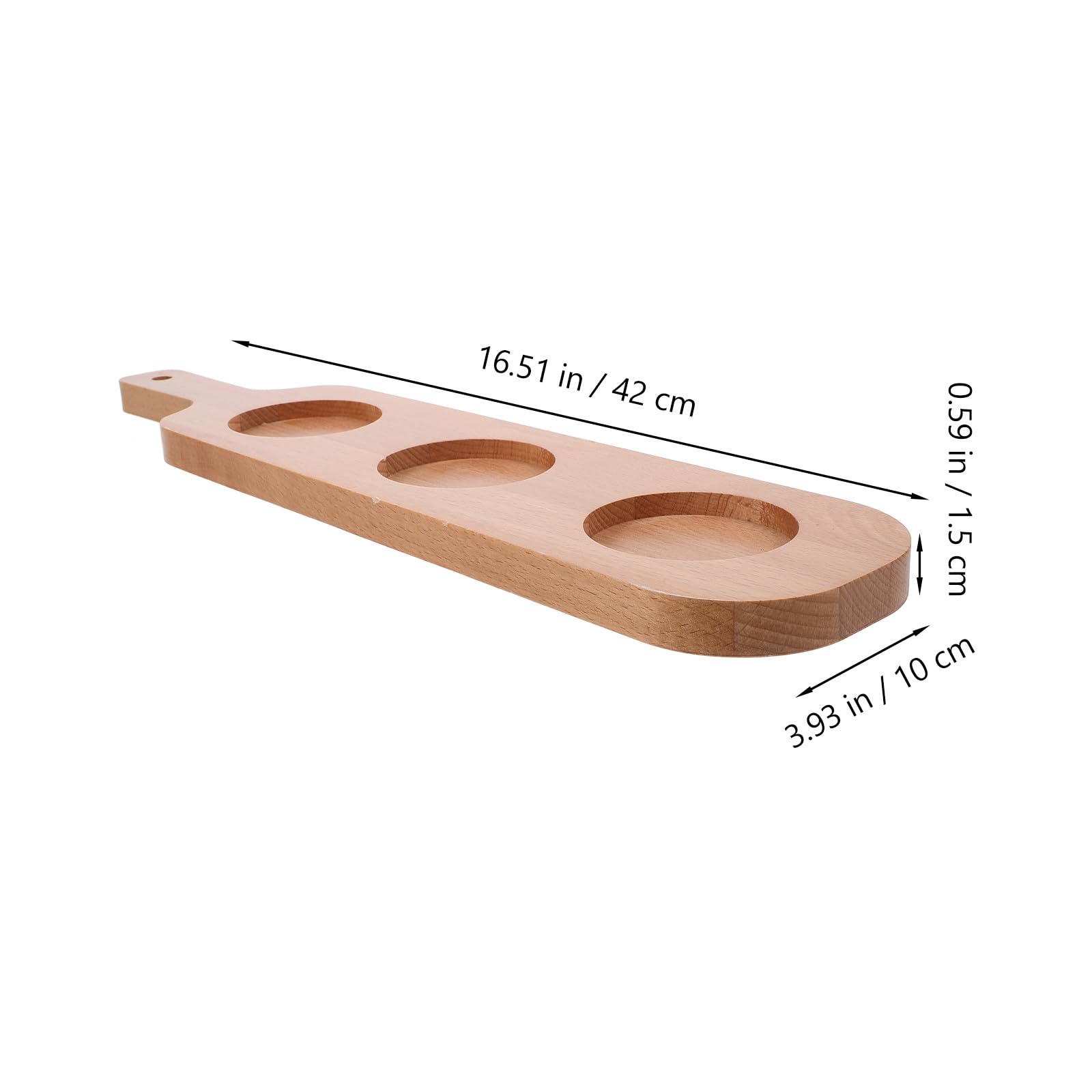 Tavola da birra in legno con manico a 3 fori vassoio porta tazze 42 x 10 cm pagaia per bar hotel KTV degustazione di vini artigianali esperienza di birra
