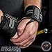 SERIOUS STEEL FITNESS Weightlifting & Powerlifting Wrist Support w/Thumb Loop | Sold as Pair! (Black/Gray Line, 18