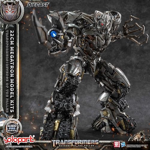 YOLOPARK Megatron Transformers Toys Revenge of The Fallen Action Figure - Diecast Version,AMK PRO Series 8.66 Inch Highly Articulated Transformers Model Kit for Ages 15 and Up,No Converting