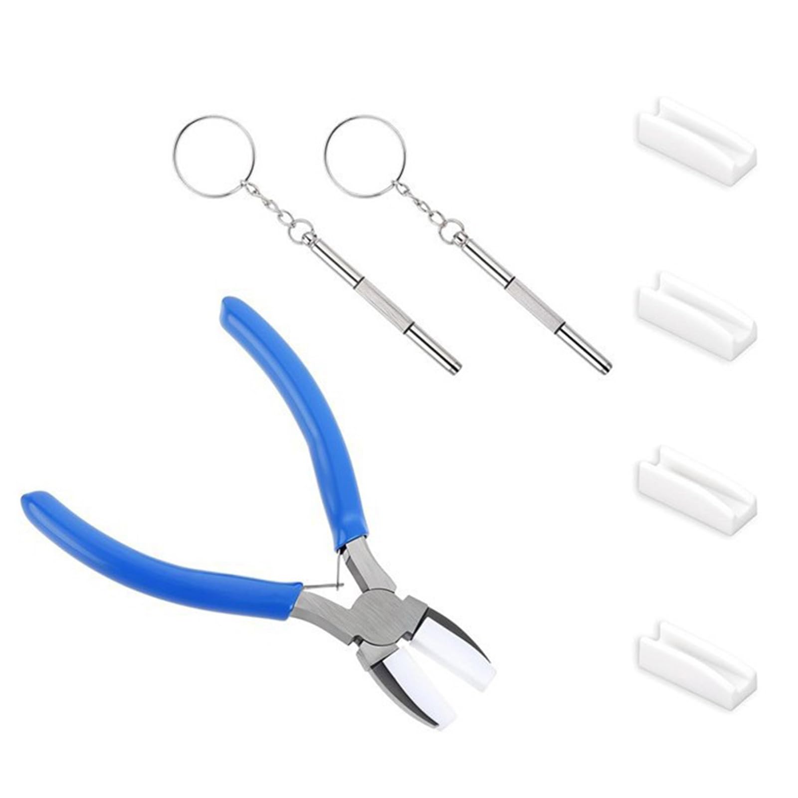 Buxuaaaa Jewelry Making Pliers Tool Nylons Flat Tip Pliers Slip Resistant Rubber Grip for Beading Shaping Wire Jewelry Making Multifunction