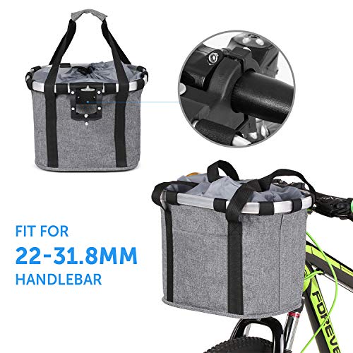 Festnight Cesta destacável da bicicleta Frente da bicicleta Transportadora para animais de estimação