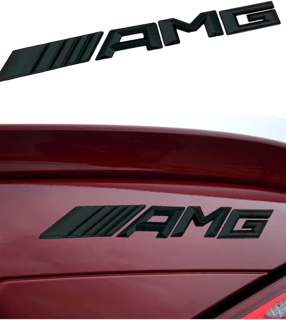 Replacement for A-MG Emblem Genuine 3D Chrome Trunk Logo Badge Sticker Decal Decoration (Black)