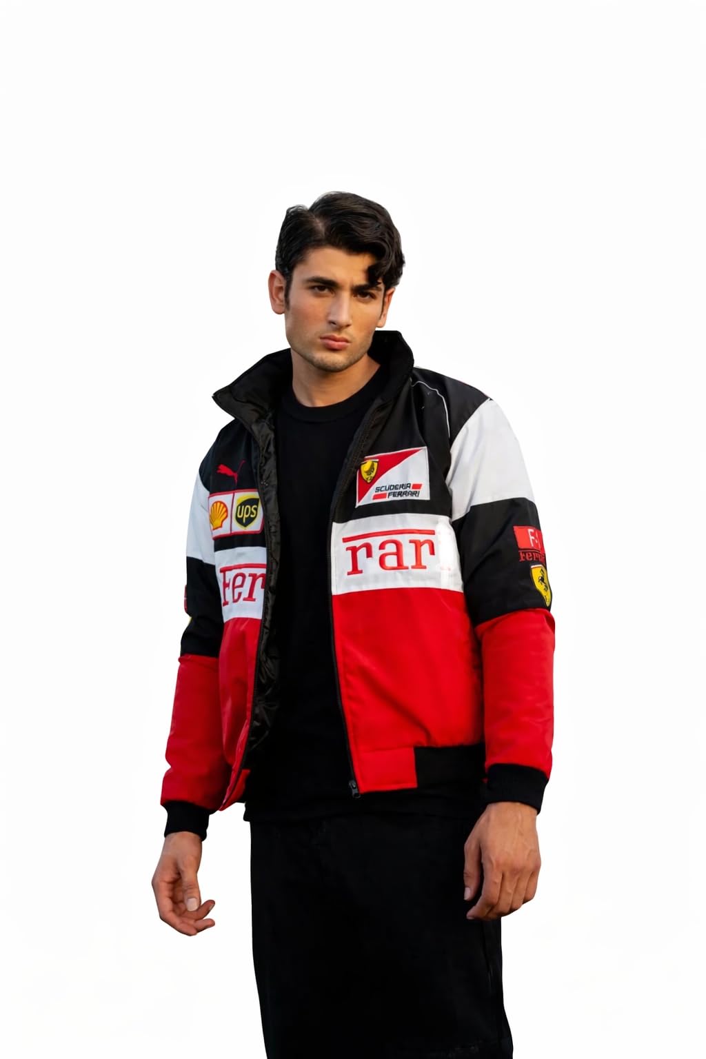 Generic ZYNEX Red& White F1 Speed Printed Jacket - Image 1