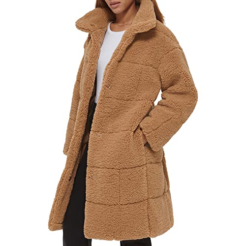 Levi's Women's Long Length Patchwork Quilted Teddy Coat4