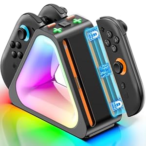 Charging Dock for 2025 Nintendo Switch 2 JoyCon, SW2 Joycon 2 Controller Charging Docking Station, Ergonomics & Magnetic Fast Charger Station for Nintendo Switch 2 Joy-con 2 Accessories with Cord