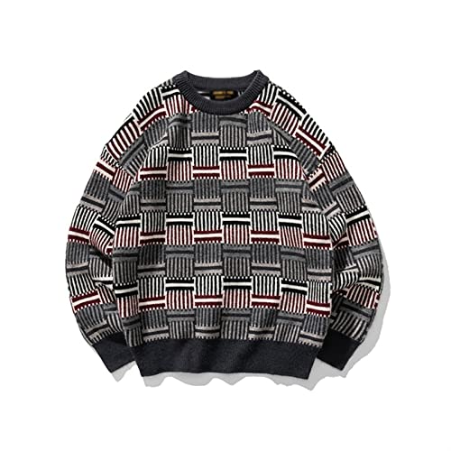 (Wool) Sweater Men 3 Colors Striped Winter Sweater Pullover Mens O-Neck Knitted Sweater Sweater