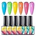 Kit Smalto Semipermante Gel 6 Pezzi 8ml | Smalto Gelatina - Fluorescente Asciugatura Rapida per Matrimonio Vacanza Raduno Party Formale Quotidiano Casa Pendolari Donna Moglie Ragazza immagine