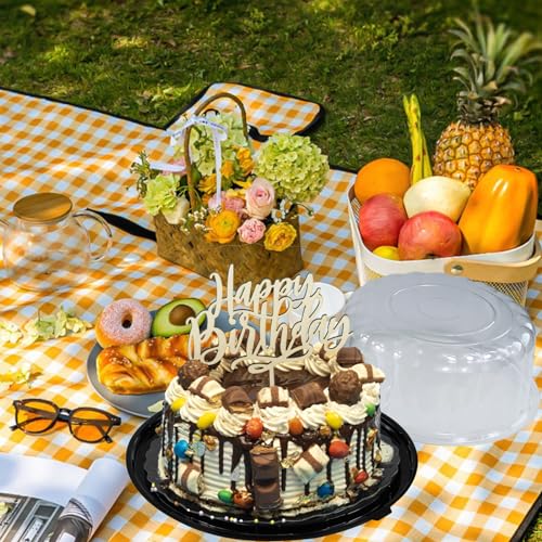 Feoowv 10INCH 5Pcs Round Cake Carriers For Transport Plastic Disposable Cake Containers Carriers thumb #7