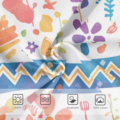 KLL Mexican Otomi Style Bright Toddler Boys' Pure Cotton Athletic Underwear Breathable Undies3