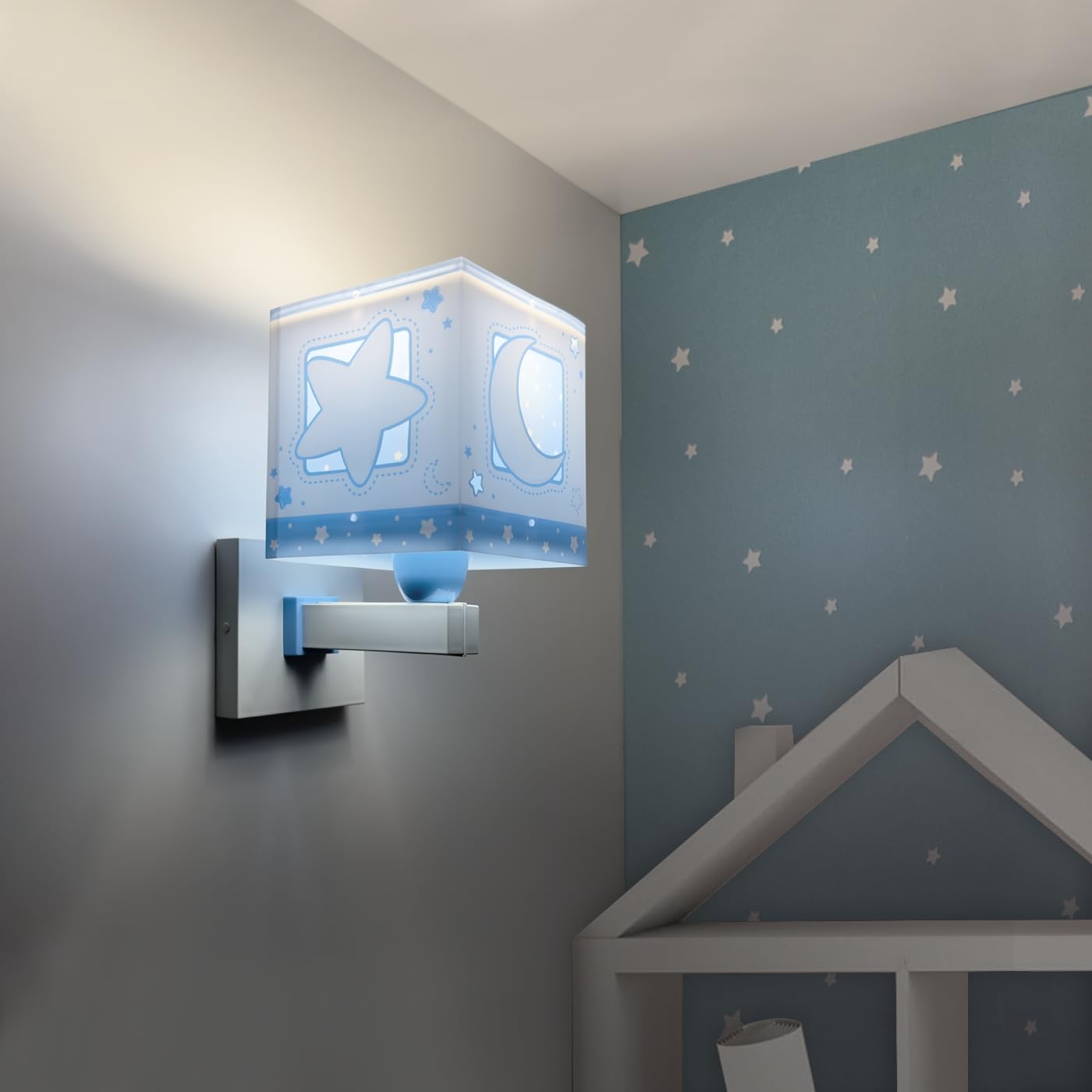 Aplique infantil Dalber Moonlight AZUL E27 solución de luz tenue para la hora de dormir