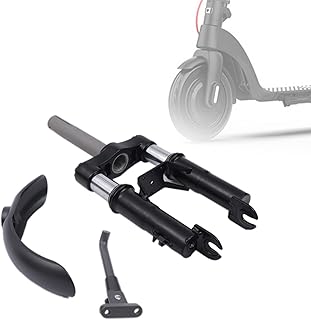 SHZICMY Elektroroller Federung Vorderradgabel Kit Roller Gabel Vorne + Stoßdämpfer + Ständer + Schlammschutzset für M365 /...