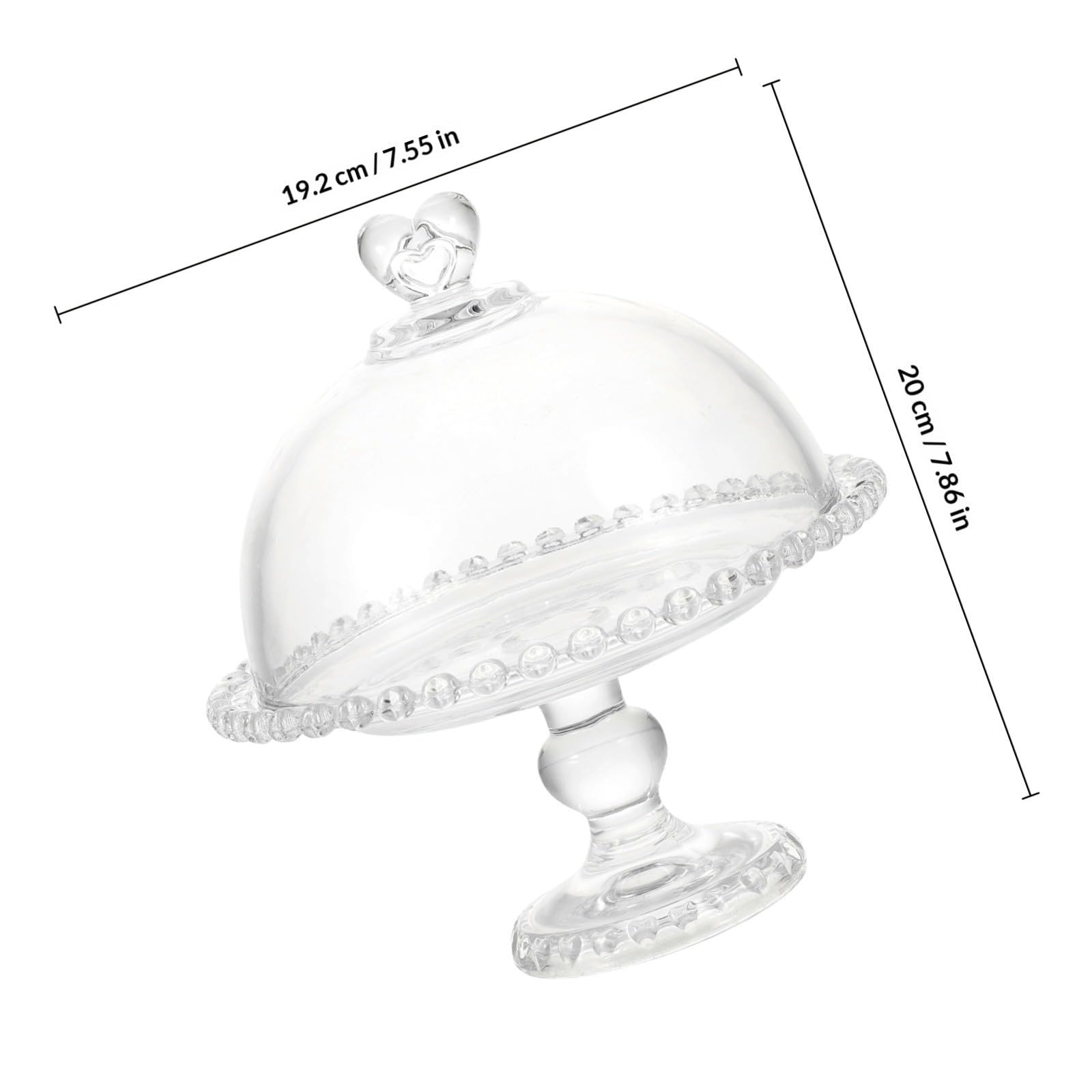 Glas Servierplatte mit Glocke, 1 Satz, Transparent, für Obst und Gemüse