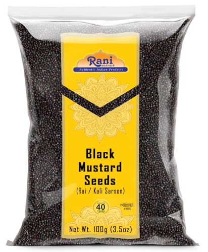Rani Black Mustard Seeds Whole Spice (Kali Rai) 3.5oz (100g) ~ All Natural | Gluten Friendly |...