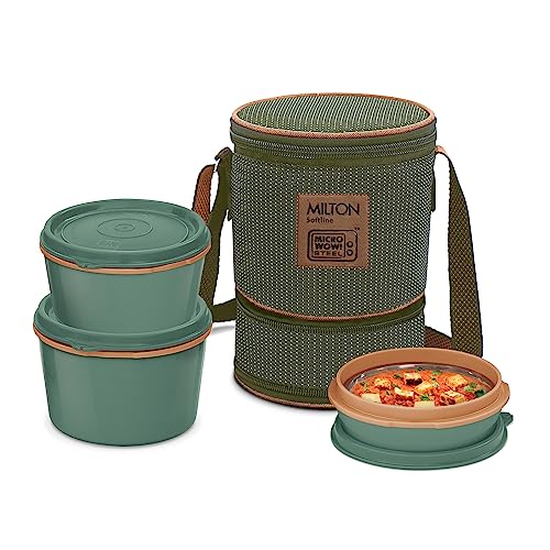 Milton Flexi Insulated Tiffin, 3 Containers, 200, 350 & 500 ml, Yellow