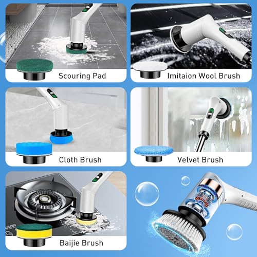 Brosse à récurer électrique design ergonomique et finitions durables - 5