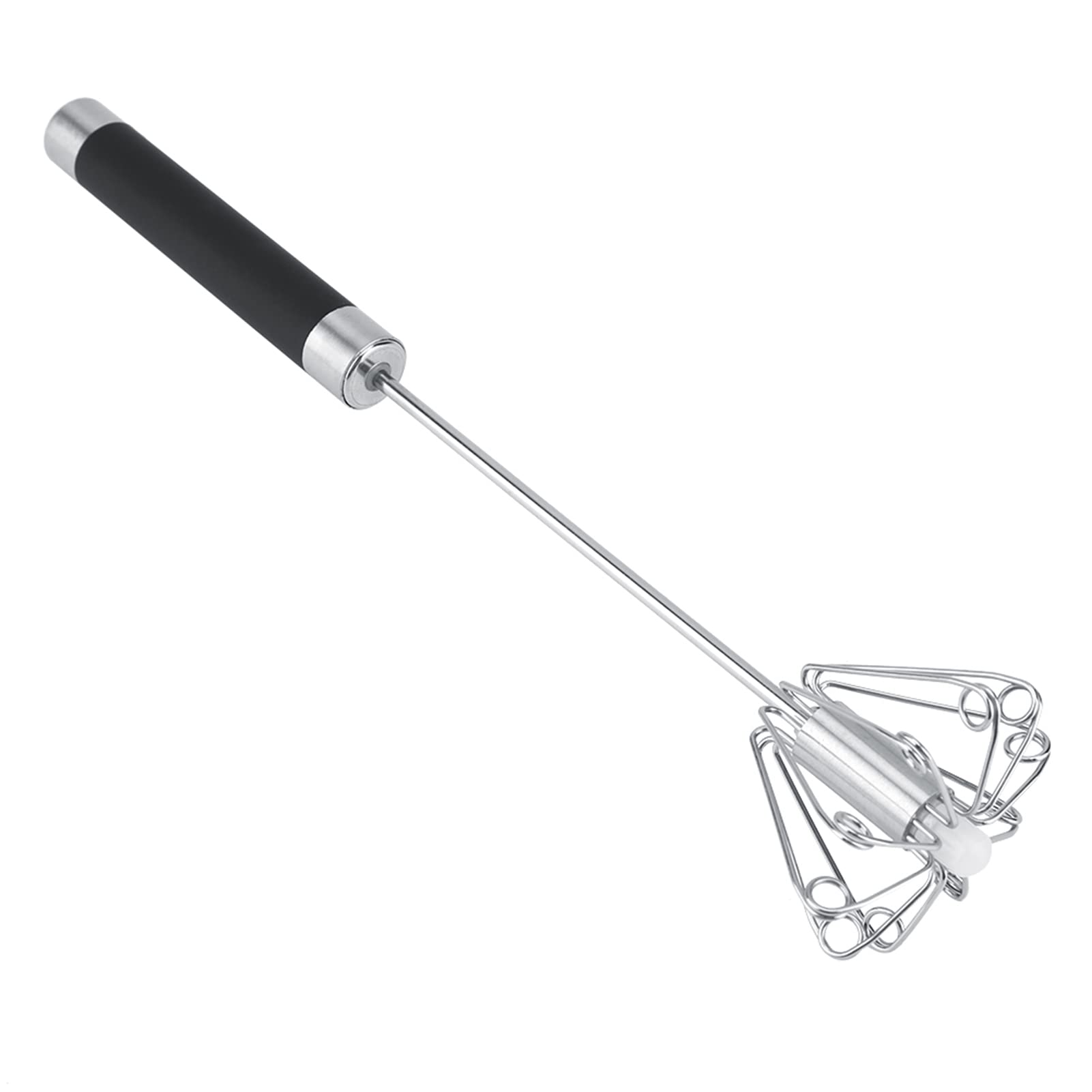 Stainless Steel Whisk Hand Egg Blender, Egg Mixer, Stainless Steel Anti rust Rotatable Manual Whisk Milk Frother Cream Mixer Cooking Tool for Blending, Whisking