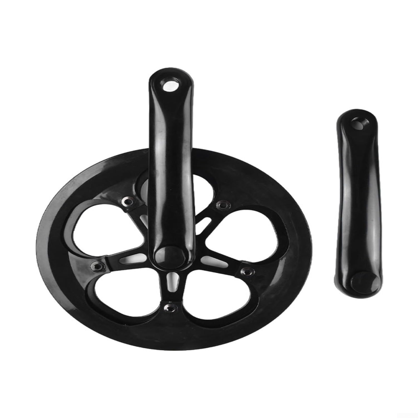 Guarnitura per bicicletta con corona singola, foro quadrato da 170 mm, con protezione per catena, guarnitura per bici elettriche da strada MtB Fixie (52T)