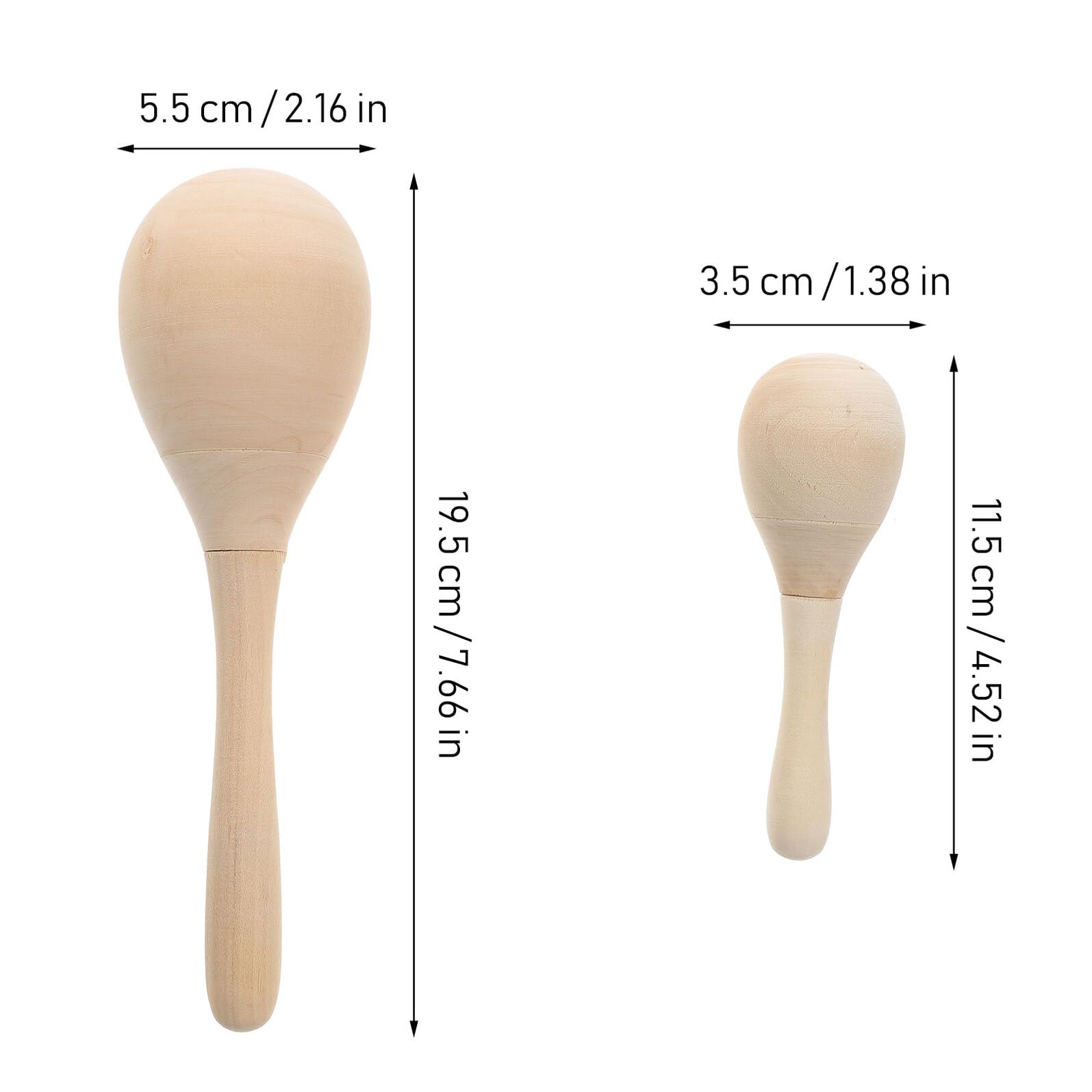 Maracas in Legno Per Ragazzo Ragazza 12 Pezzi Fai Da Te, Strumento Musicale Shaker Compatto, Giocattolo Didattico Creativo Per Scuole e Feste