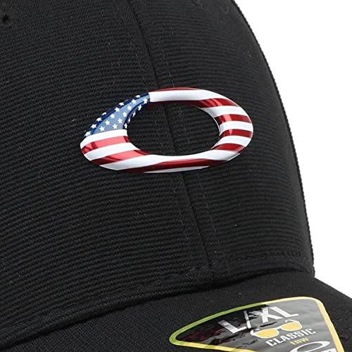 Oakley Men's Tincan Cap, Black/American Flag, L/XL